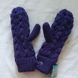 Alpine Express Purple Knit Mittens